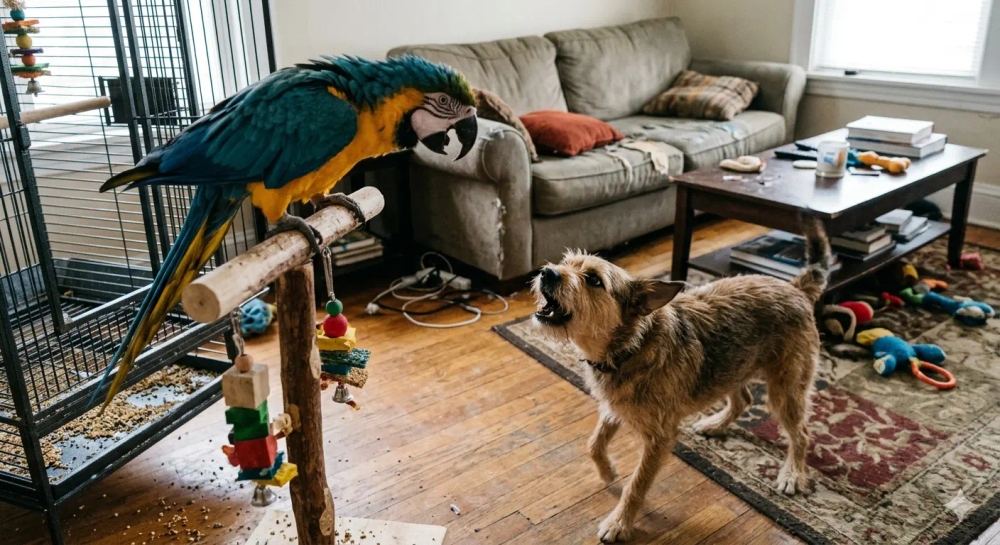 img of El loro y el  perro