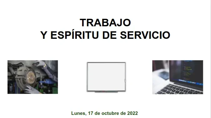 Trabajo y espíritu de servicio